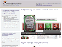 Tablet Screenshot of objectrecognitionsoftware.com